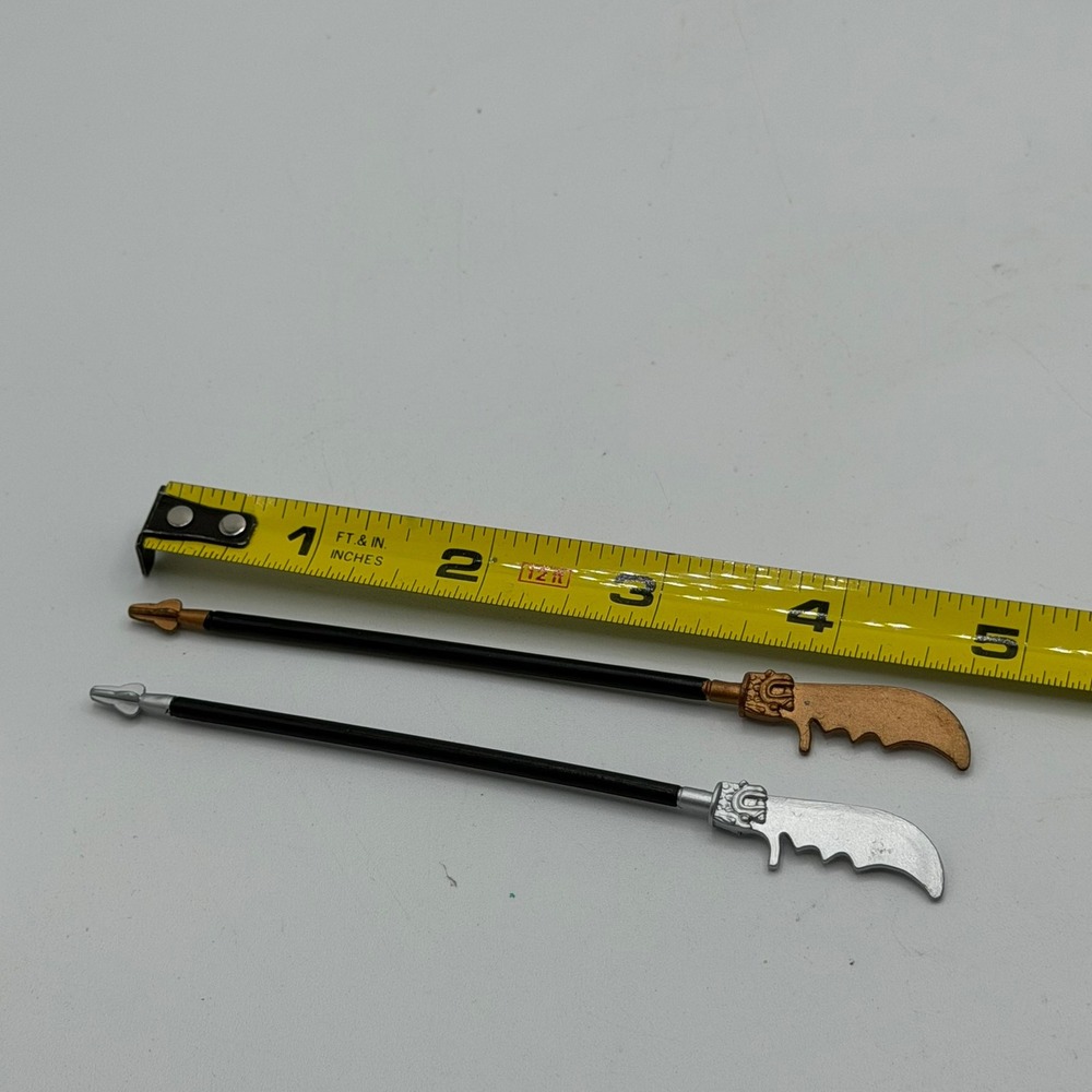 GI Joe Ninja Battles Guandao Staff Polearm Weapons Cobra Gold Silver 1:18 Scale - Picture 7 of 9